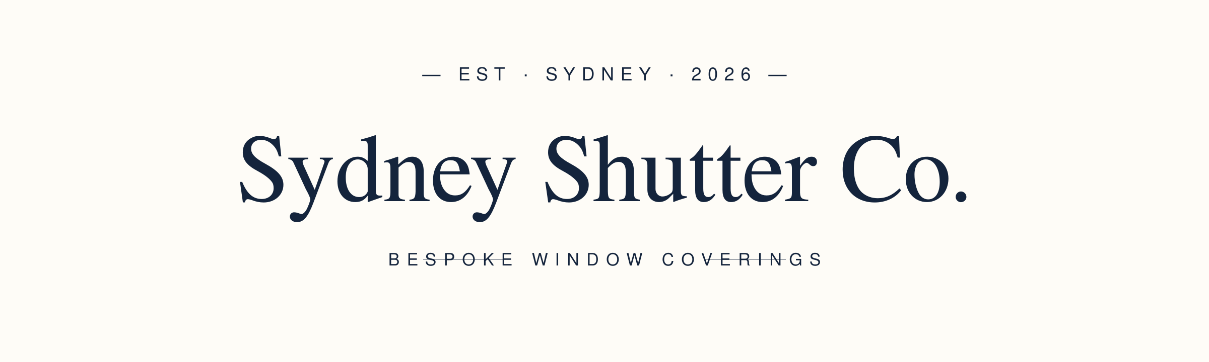 Sydney Shutter Co. Wordmark logo