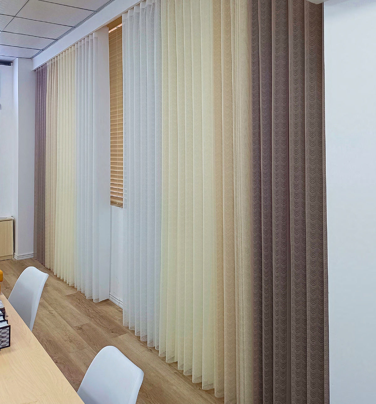 Soft vertical Dream Simple curtain panels